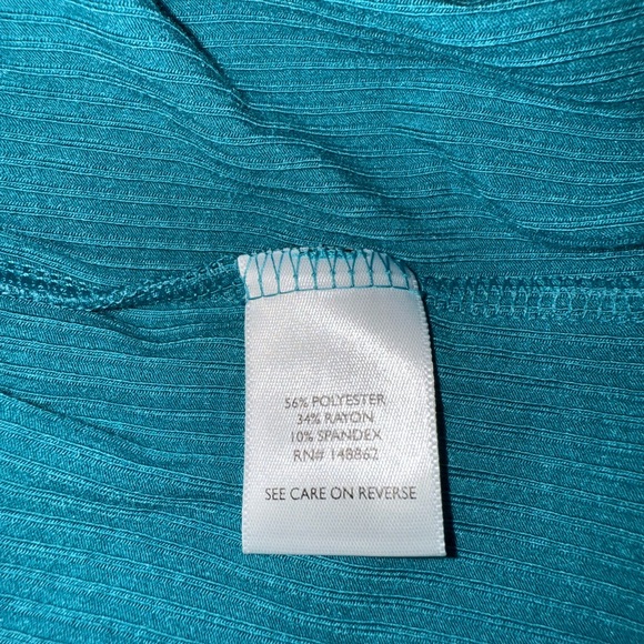Torrid Super Soft Rib Knit Teal Sleeveless Women's Top- Super Adorable - Picture 5 of 5